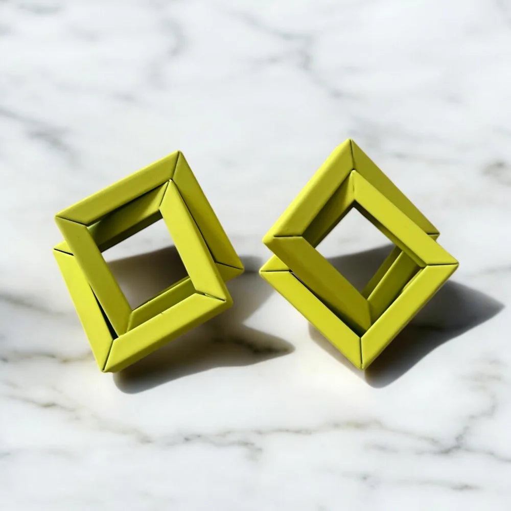 Boucles d'Oreilles "Géométrie Audacieuse" en Acier Inoxydable