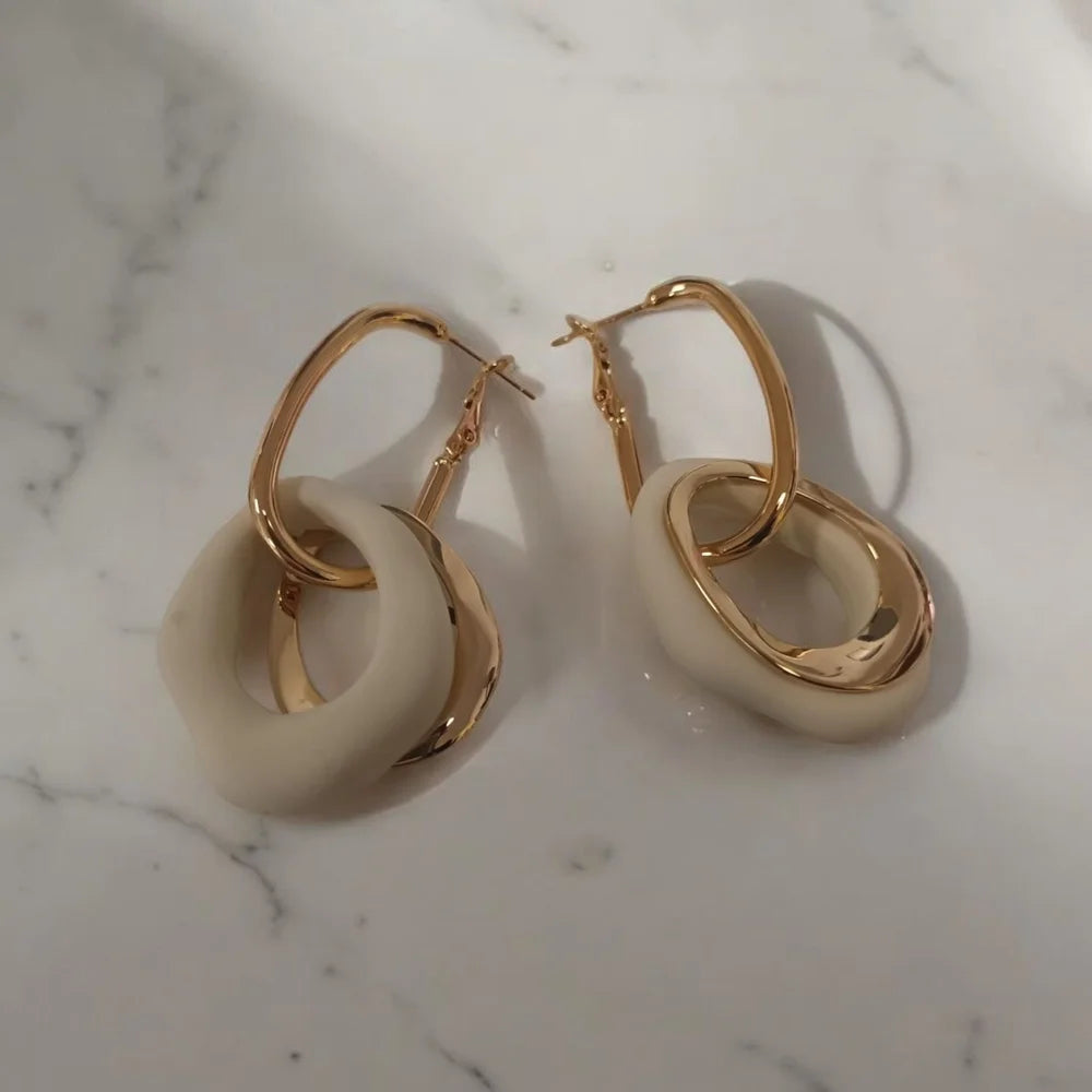 Boucles d’oreilles NUAGE – Éclat ivoire