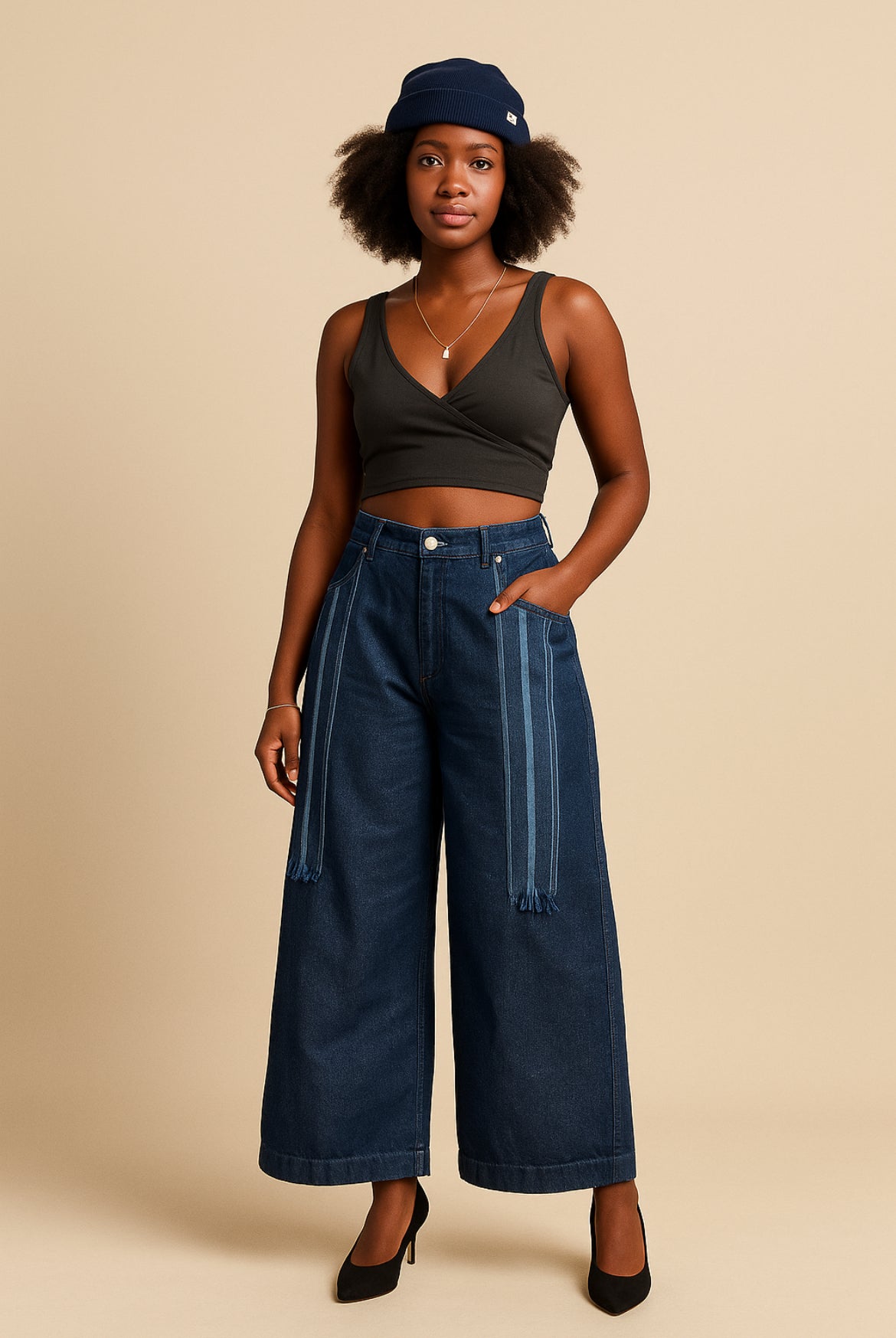 Jean large ajustable ÀṢẸ́ – 1Look By Adé