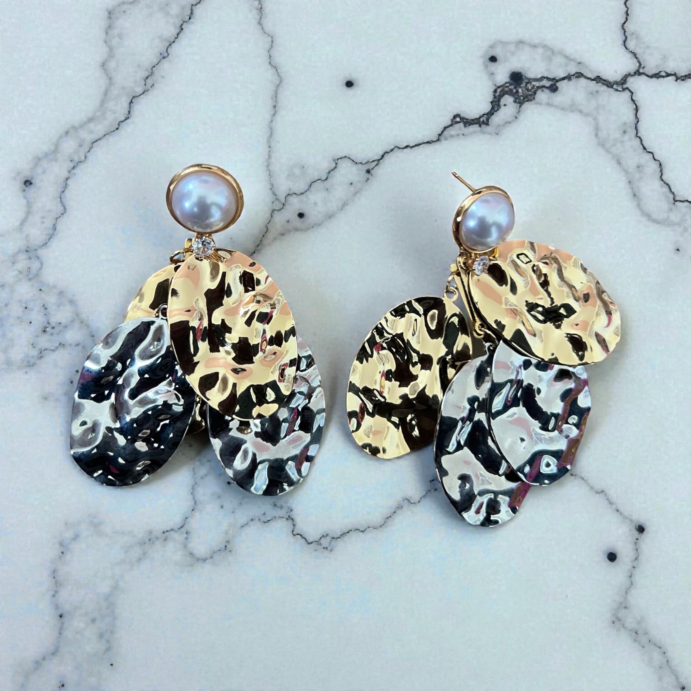 Boucles d'oreilles "ỌLÁ" en acier inoxydable