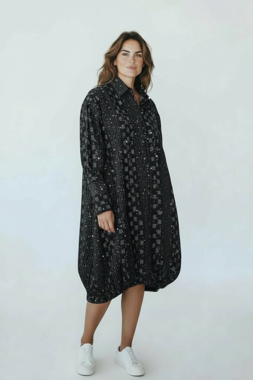 Robe Oluwaseun bleu et strass 1Look By Adé