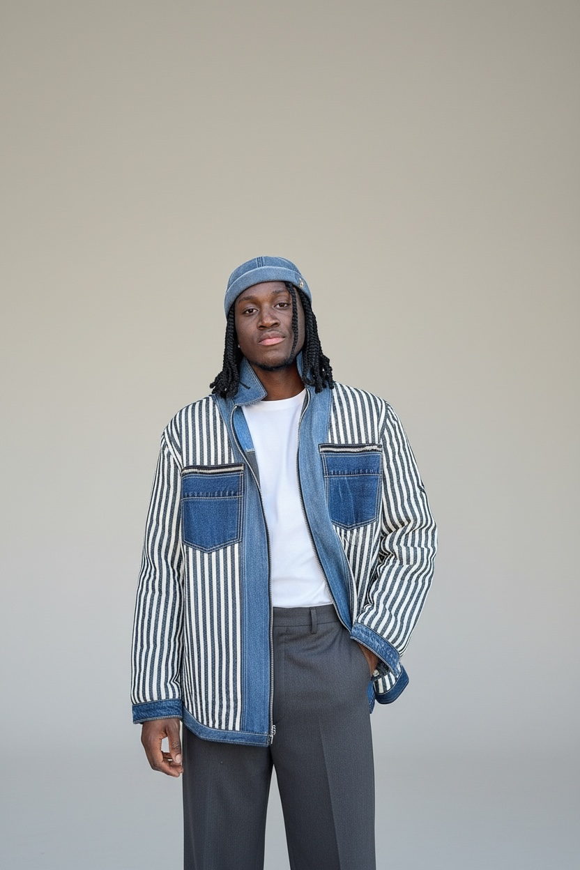 Veste MÉJÌ portée – look double face en jean