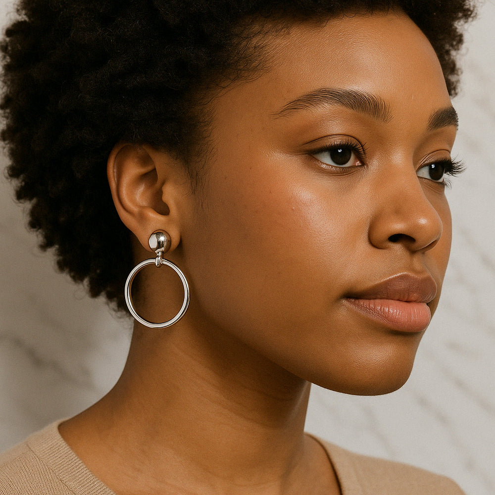Boucles d’oreilles “Bold Circle” – Acier Inoxydable