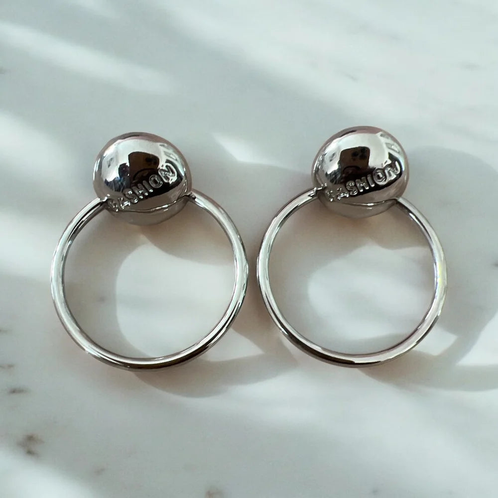 Boucles d’oreilles “Bold Circle” – Acier Inoxydable