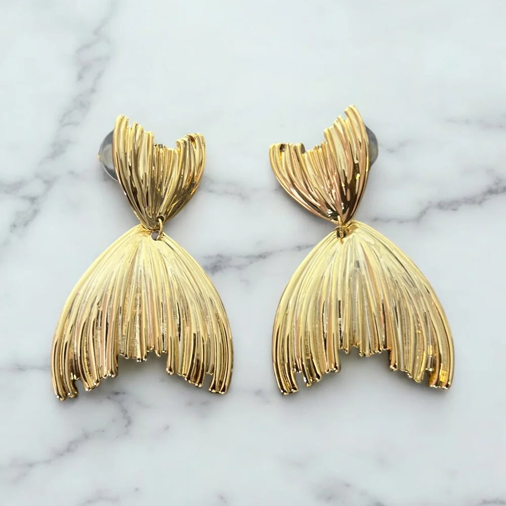 Boucles d'oreilles "Sirène Éblouissante" en acier inoxydable