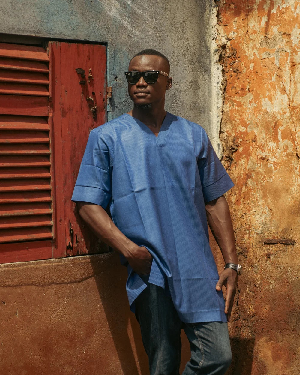 Tunique Alagbara Bleue claire