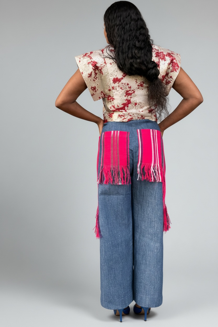 Jean large ajustable ROSE – ÀṢẸ́