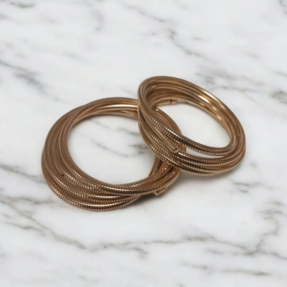 Boucles d’oreilles SERPENTINE – Bronze satiné