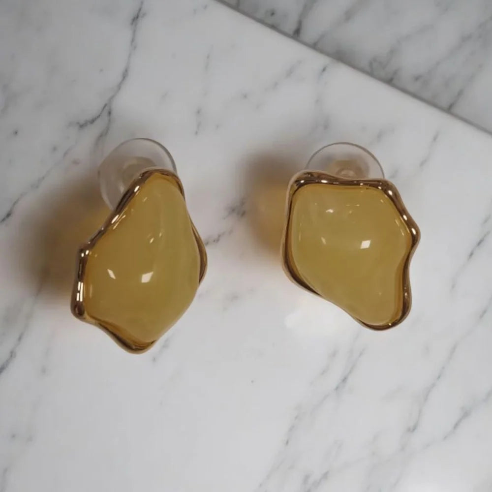 Boucles d’oreilles AYE – Forme libre émaillée