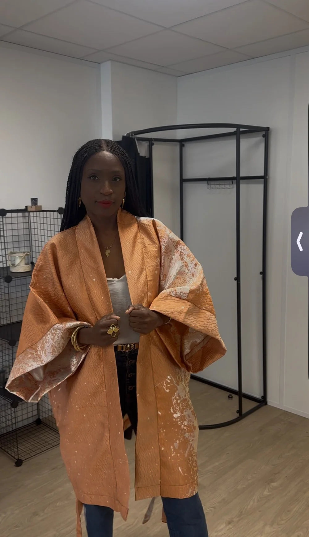 Kimono brocart Orange