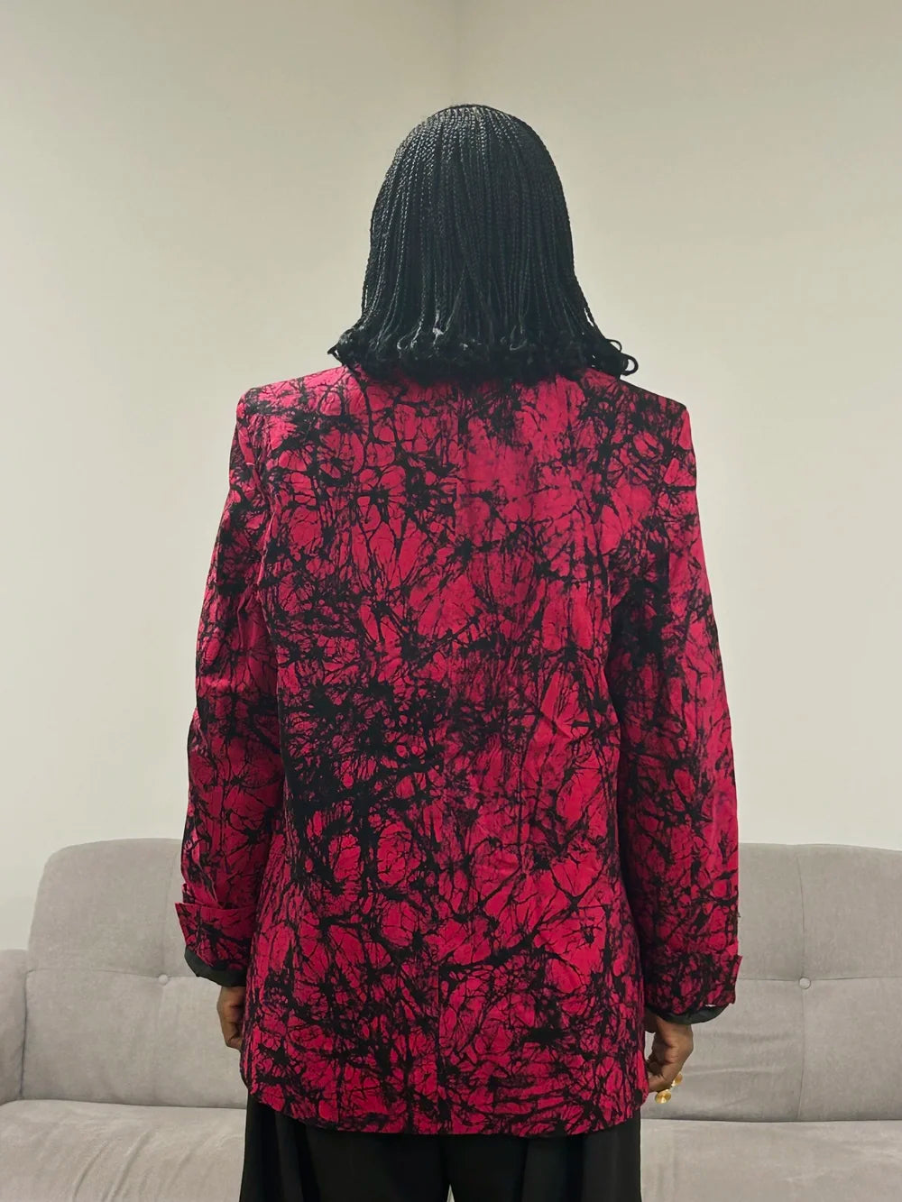 Blazer Éclat en Batik avec Effet Marbré