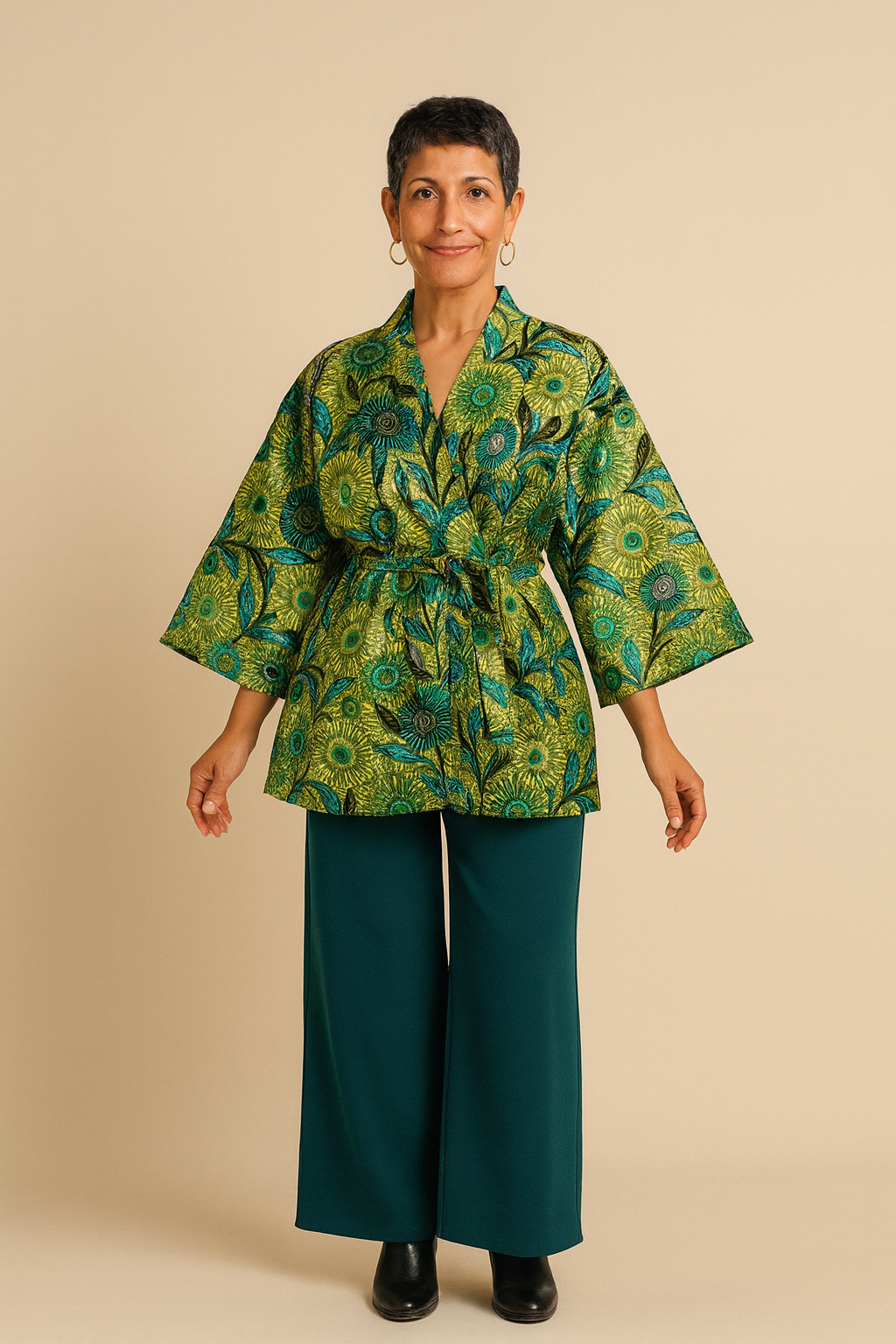 Kimono vert Adura 1Look By Ade