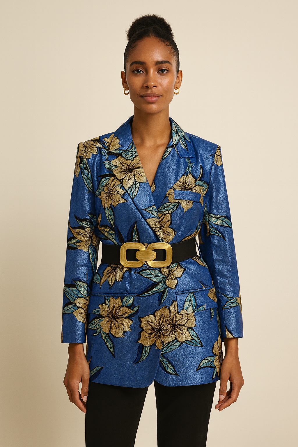 OLUWAKEMI Bleu – Le blazer de la bénédiction